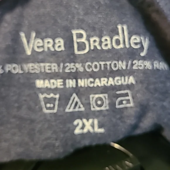 Vera Bradley LS. Prairie floral on Navy Heather size women's 2XL. (#1118)) - Picture 5 of 13